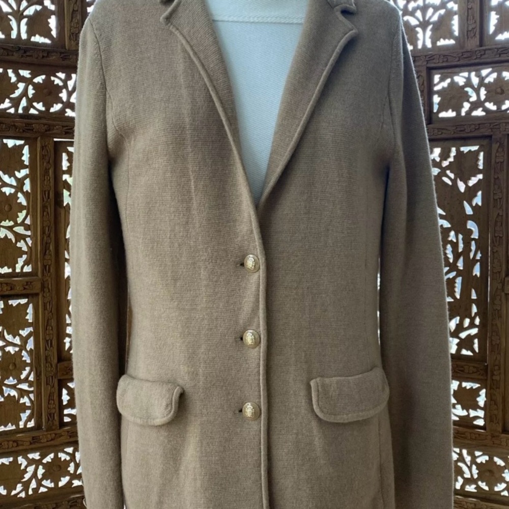 Talbots Merino wool knit sweater Blazer